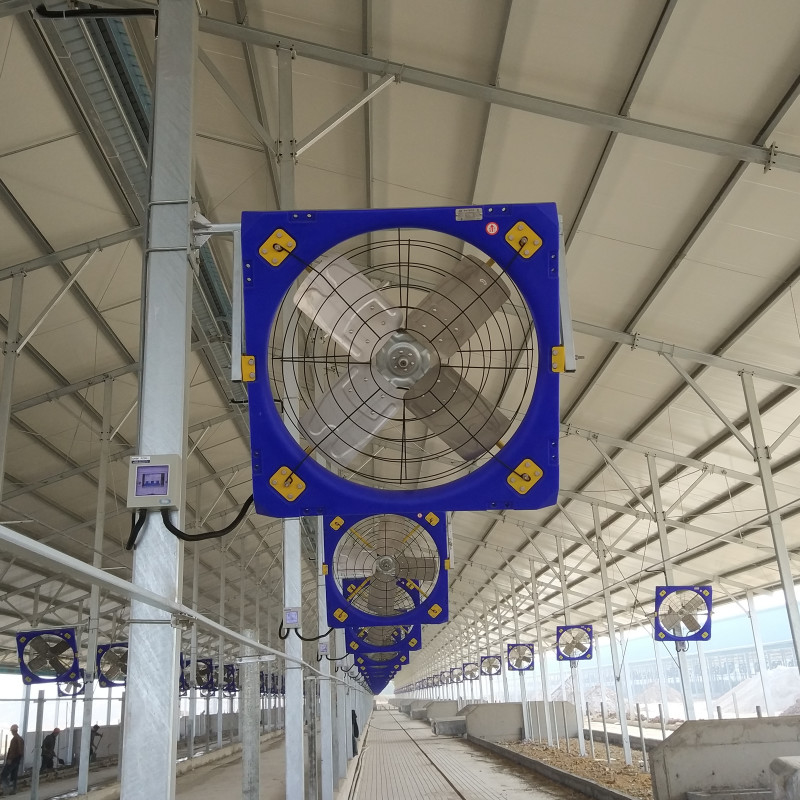 Quạt lưu thông 38 inch với 410w / 0.6hp, 27300m3/h Dòng chảy không khí & 96cm / 38inch Blade cho không gian lớn