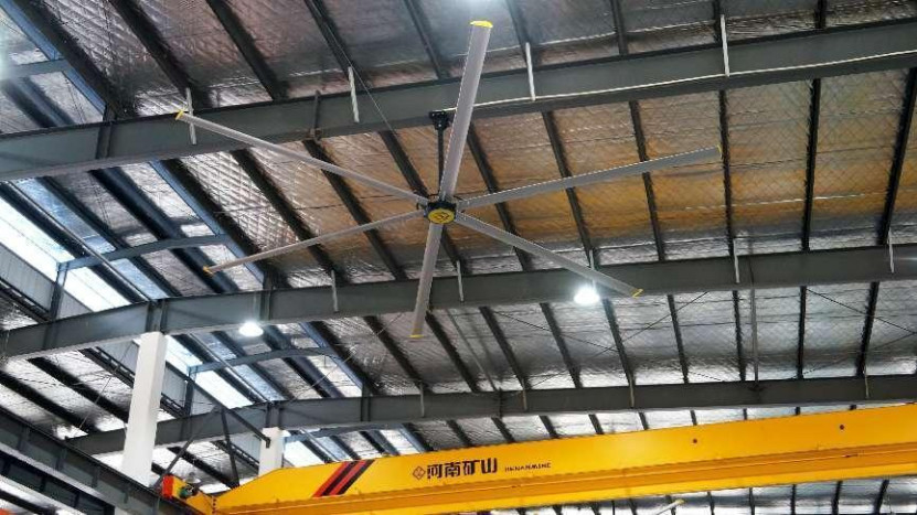 Máy quạt công nghiệp gắn trên trần bằng kim loại lưu thông không khí với lớp bảo vệ động cơ IP55 và dòng điện định lượng 2,8A