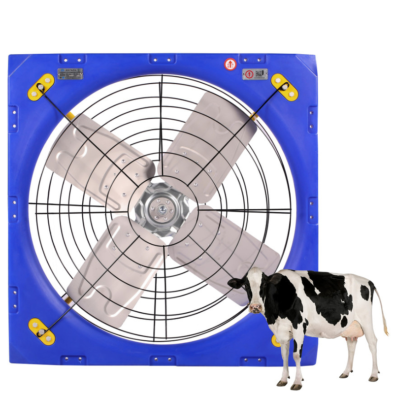 Hiệu quả năng lượng 410w Quán nuôi gia cầm Quạt thông gió Quạt lưu thông Với khung PE bền cao