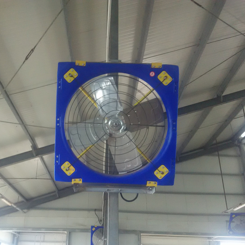 Hiệu quả năng lượng 410w Quán nuôi gia cầm Quạt thông gió Quạt lưu thông Với khung PE bền cao