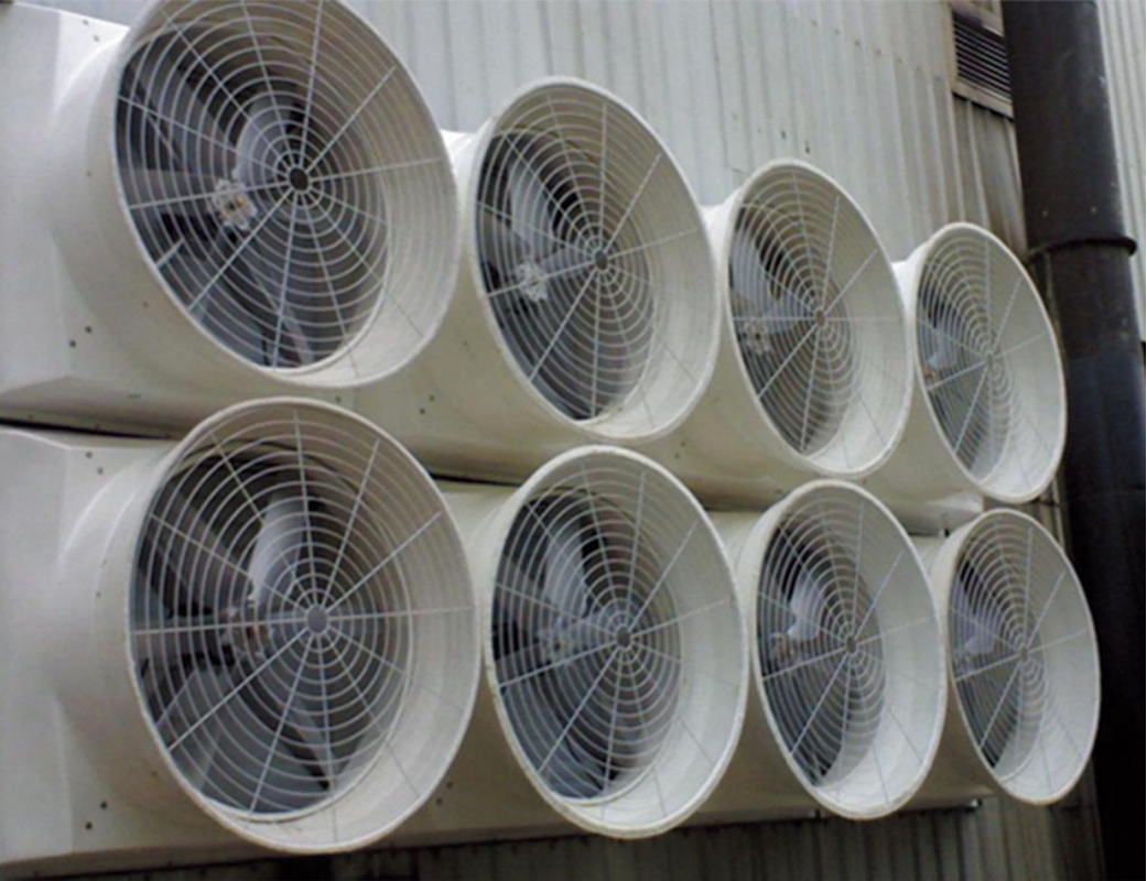 Ventilator ống xả chuồng gia súc với khối lượng không khí 56,4m3/h và dòng điện 1,8A