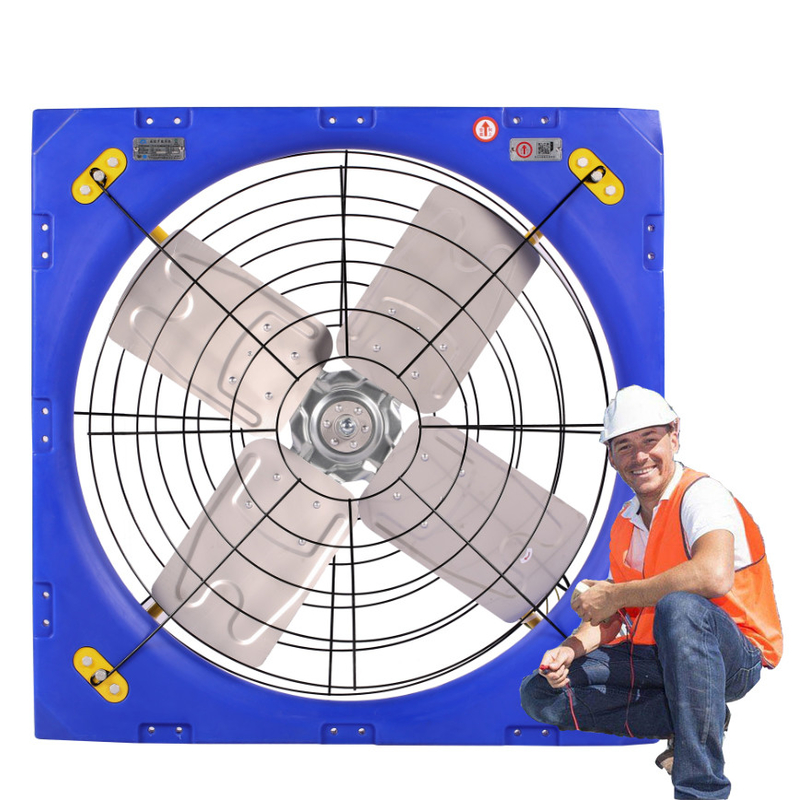 Dòng chảy không khí Fan PE Frame Chất nuôi thông gió 38/0.96m Blade Diameter 410w Input Power