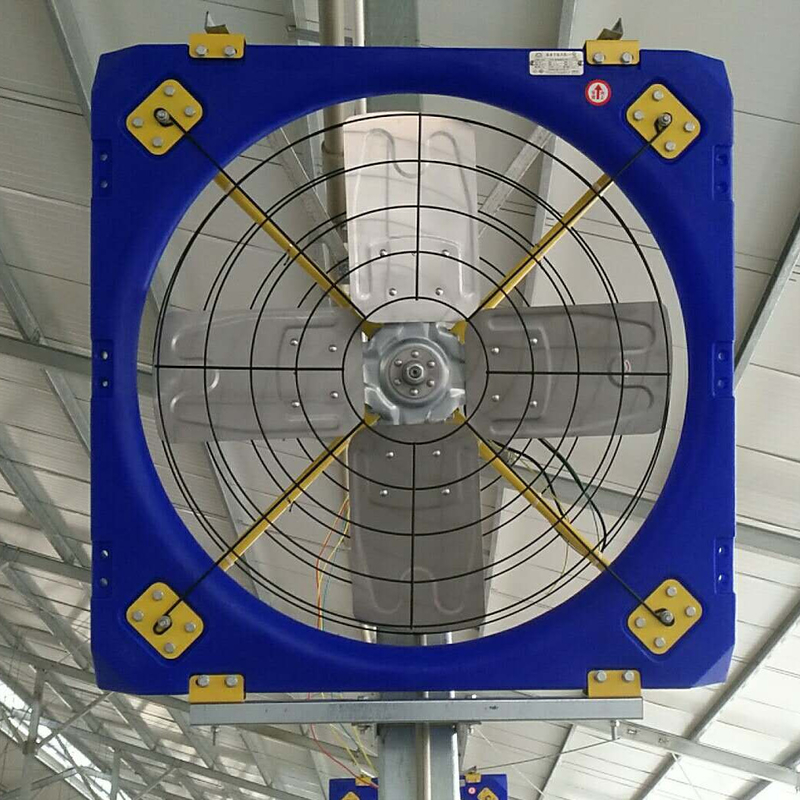 Dòng chảy không khí Fan PE Frame Chất nuôi thông gió 38/0.96m Blade Diameter 410w Input Power