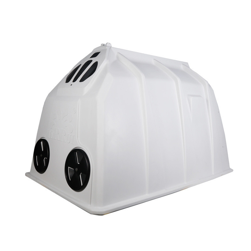 Hộp con bò bằng nhựa với 220cm chiều dài 145cm chiều rộng và 145cm chiều cao 30kg trọng lượng màu trắng và bảo hành 1,5 năm