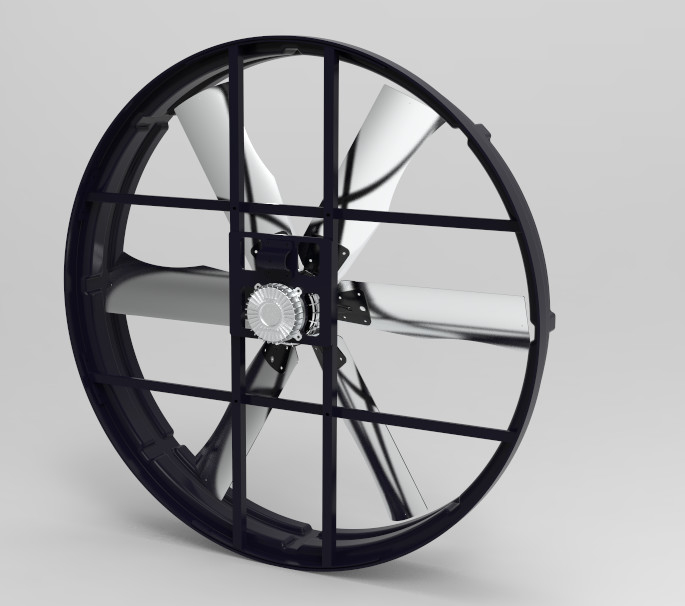 Fan bảng điều khiển 72 inch: 2000w / 2.7hp, dòng chảy không khí 120000m3/h & 183cm / 72inch Blade - Giải phóng tiềm năng thông gió tối đa