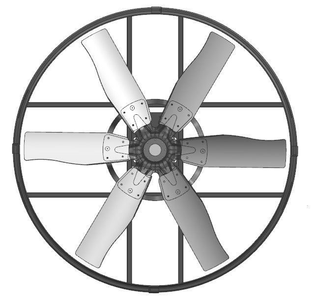 6pcs vật liệu kim loại kim loại blades Industrial ceiling fan for high air volume/W Needs