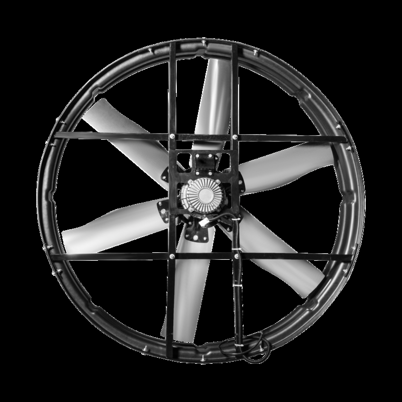 Máy quạt xả công nghiệp năng lượng với 2000W đầu vào 345r / phút Tốc độ xoay 20%-100% Kiểm soát tốc độ