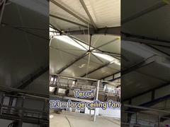 Hiệu quả Máy quạt trần công nghiệp 7300mm Chiều kính lưỡi dao 14300m3/min Nhịp không khí tối đa