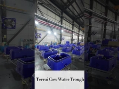 Thùng nước uống màu xanh mạnh mẽ cho gia súc