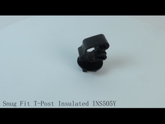 Các chất cô lập cột thép màu vàng và đen cho hàng rào điện