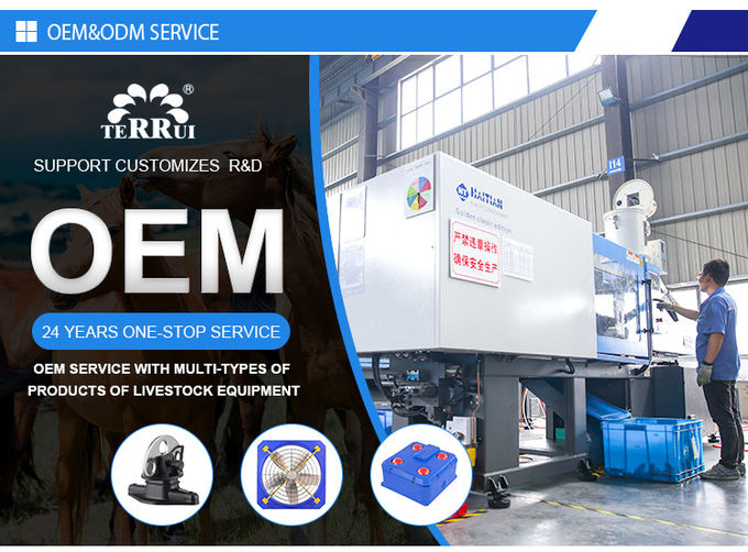 17ft 5m 4 cánh Quạt hút Quạt làm mát tự điều khiển để thông gió cho vật nuôi 1